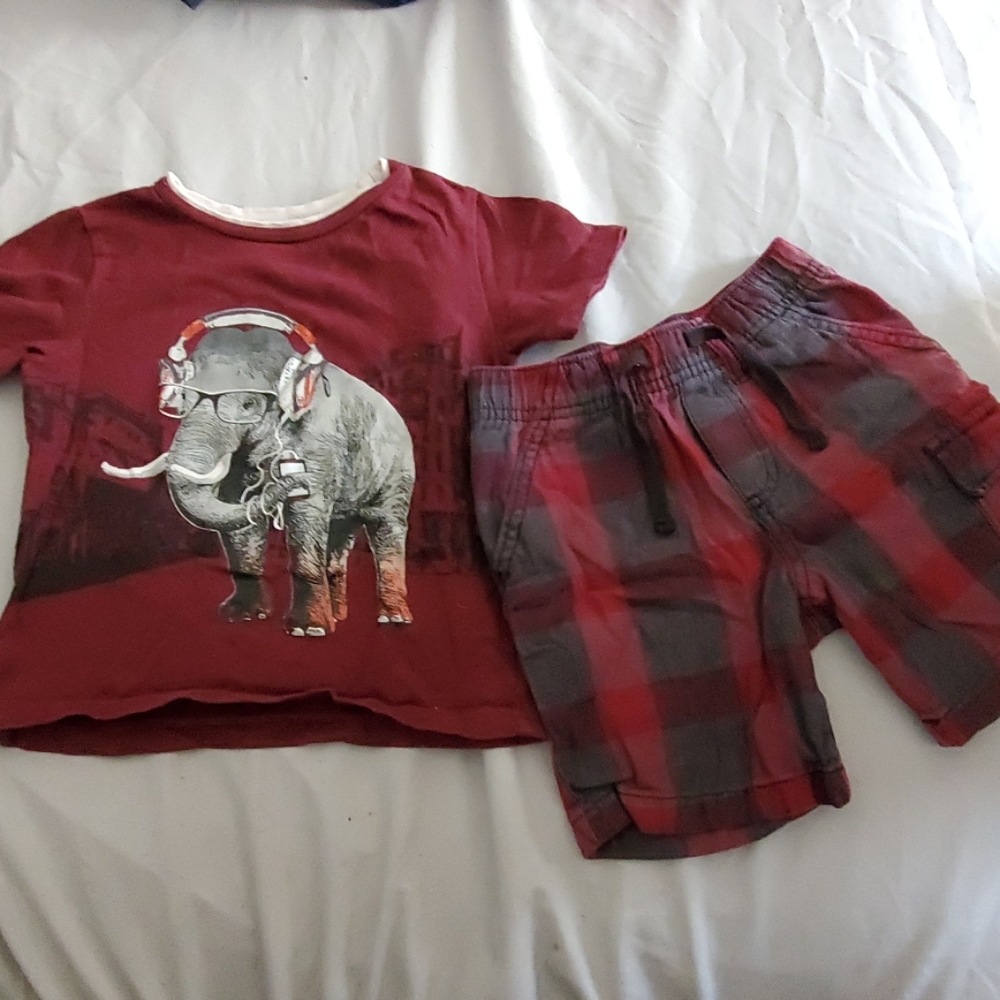Toughskin Boys shirt and short set size 3T